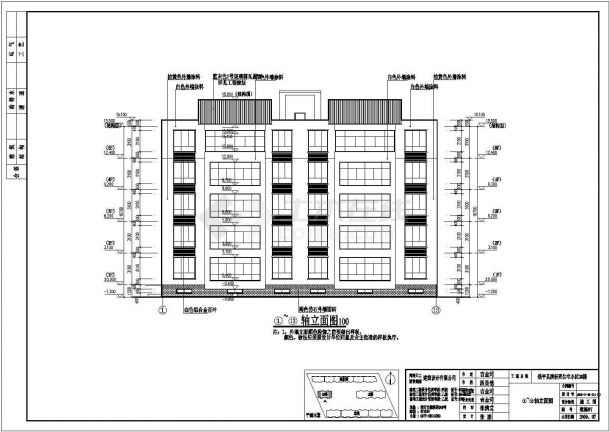 镇平县五层框架结构住宅楼建筑设计施工图（2栋楼）-图一