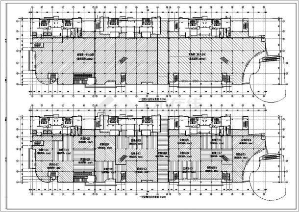 天津某地三层框剪结构商场建筑设计方案图-图二