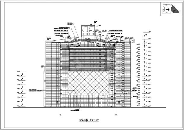 某地16层框架结构办公楼建筑设计方案图-图一