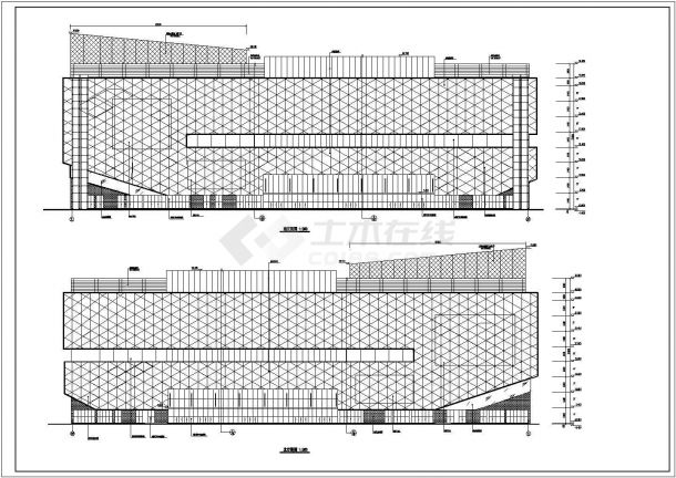 某地八层混凝土框架结构商场建筑施工图纸-图一