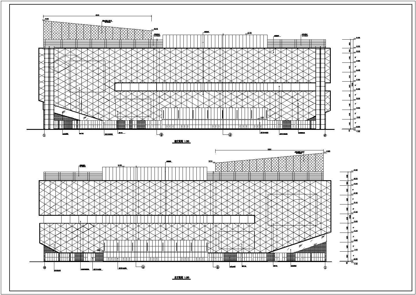 某地八层混凝土框架结构商场建筑施工图纸
