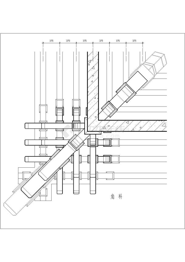 清式斗拱做法装修设计节点详图（共3张）-图二