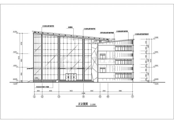 高级小区会所建筑图的完整CAD图纸-图一