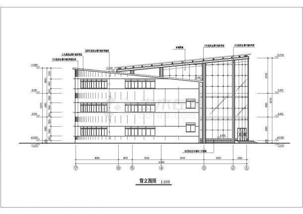 高级小区会所建筑图的完整CAD图纸-图二