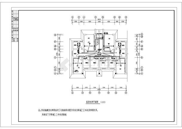 某大学教职工住宅楼全套具体电气设计施工cad图-图一