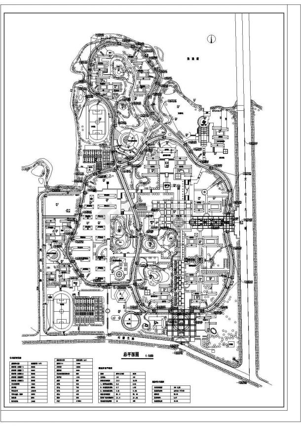 武汉大学东湖分校新校区建筑设计总平面图纸-图一