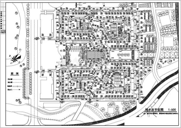 西南交大新校区建筑设计cad总图-图二