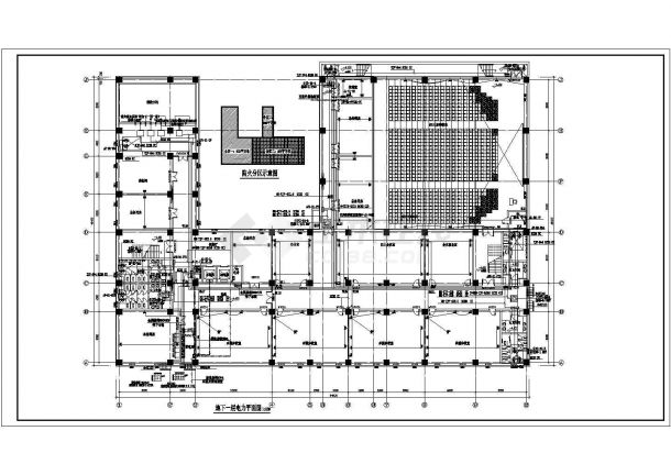 某中学五层框架教学楼电气设计施工图纸-图二