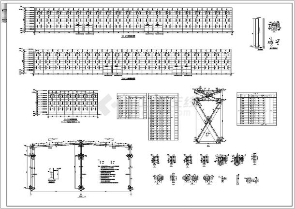 某单层轻钢结构厂房结构设计施工图-图二