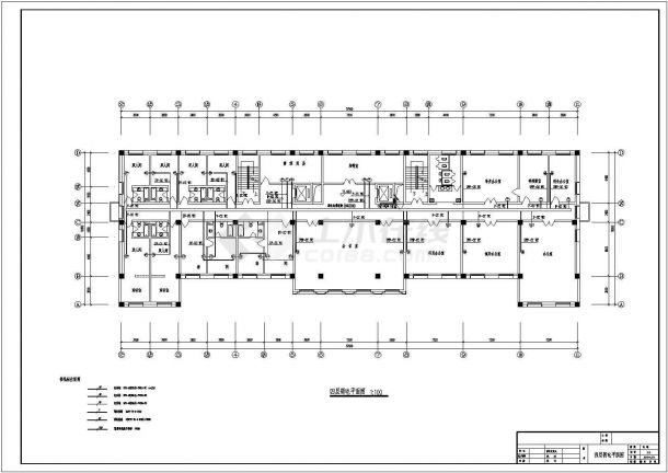 某地区全面办公楼电气设计方案施工图（共6张）-图二