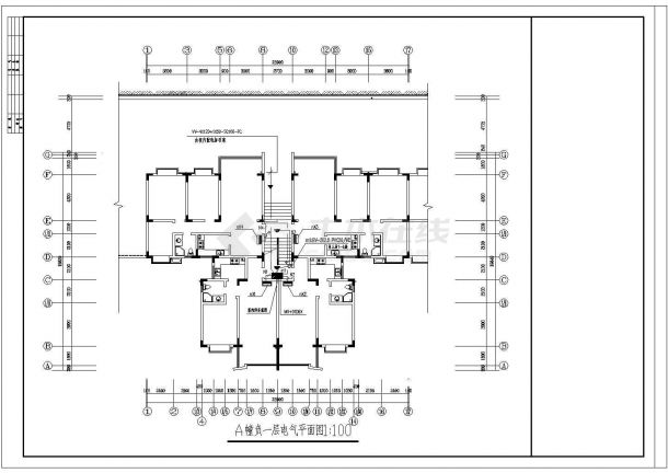 某地区集体公寓电气设计cad施工图-图二