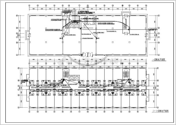 某地区公寓宿舍楼电气设计方案14cad施工图-图二