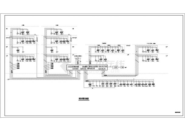 某小区高层住宅消防平面全套详细施工电气设计CAD图-图二