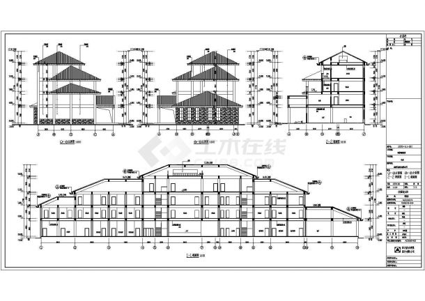 某地4层框架结构会所建筑设计扩初图-图二
