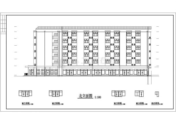 某地6层框架结构廉租房建筑设计扩充图-图二
