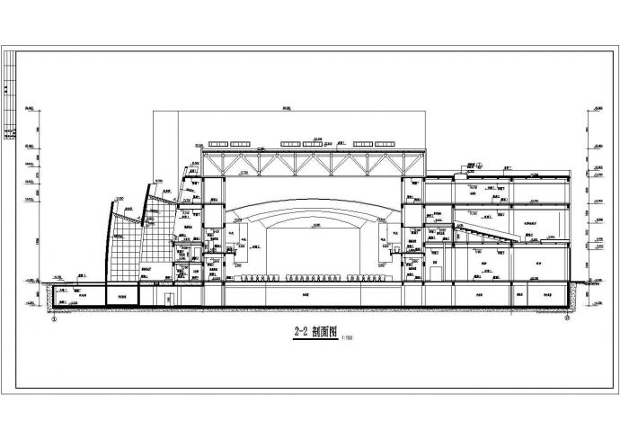 某影剧院建筑设计CAD施工方案图纸_图1