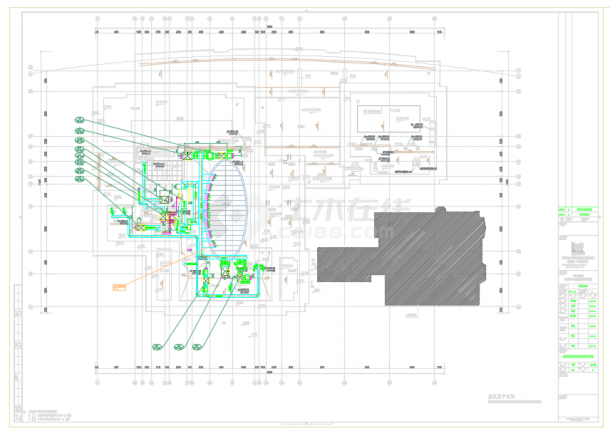 某地中心瑞金宾馆暖通设计施工CAD图-图一