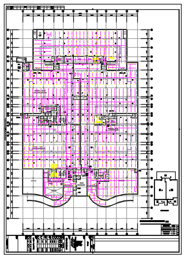 某大学翔安校区主楼群3#楼给排水设计施工CAD图-图一