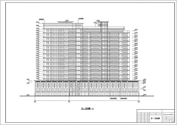 某地16层框架结构高层住宅综合楼建筑设计施工图-图一