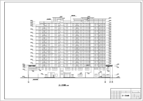 某地16层框架结构高层住宅综合楼建筑设计施工图-图二