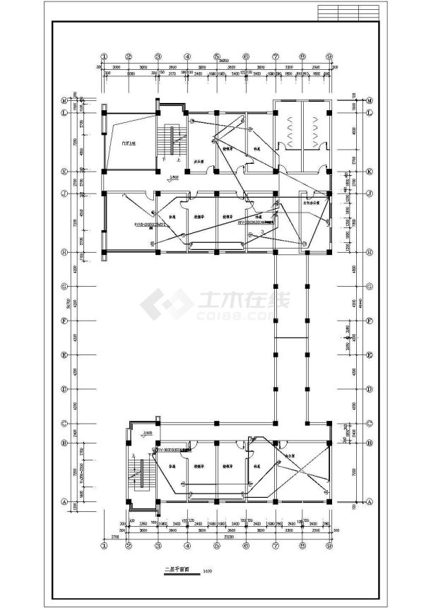 某地区小型办公楼弱电施工图（共5张）-图二