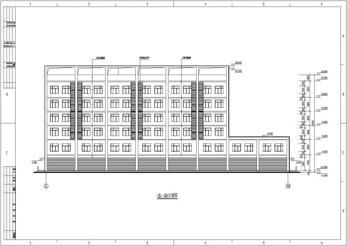 某医药公司六层办公楼建筑设计方案图_图1