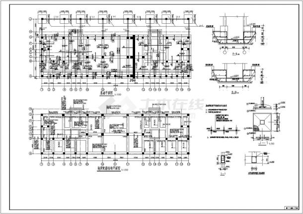 钢筋混凝土框剪结构高层住宅施工设计CAD图-图一