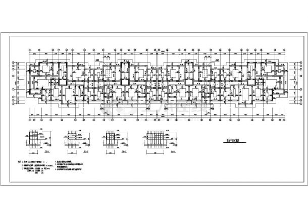 高层住宅结构设计CAD施工方案图纸-图一