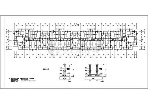 高层住宅结构设计CAD施工方案图纸-图二