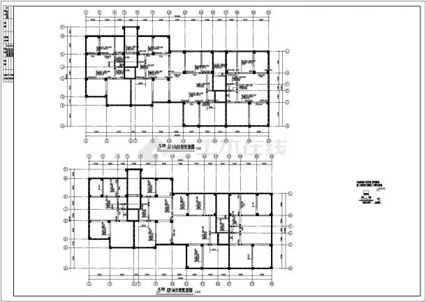框剪结构住宅楼施工设计CAD方案图-图一
