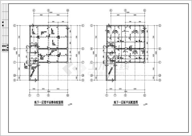 某小高层框剪结构设计CAD方案施工图-图一