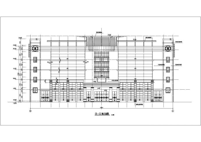 某地五层框架结构商贸城建筑设计施工图_图1