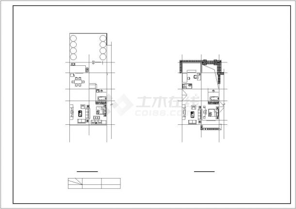 某地区农村住宅楼框架结构平面施工详图-图一