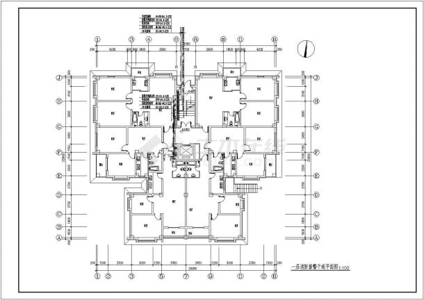 十五层住宅楼消防报警全套详细施工电气设计CAD图-图二