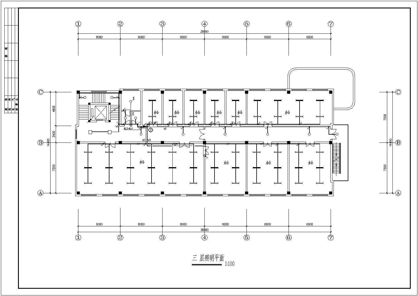 四层住宅全套详细施工电气设计CAD图