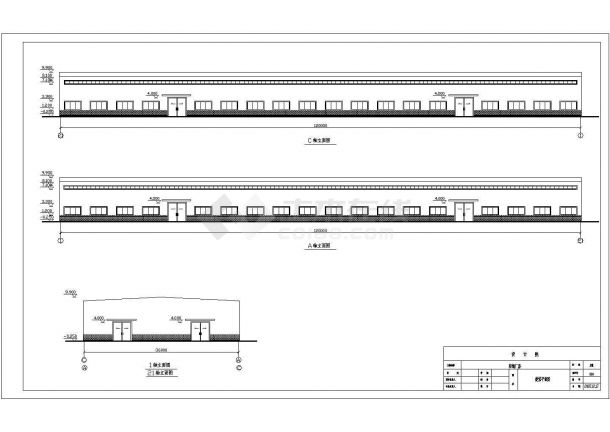 10吨18米两连跨钢结构厂房建筑方案设计图-图二