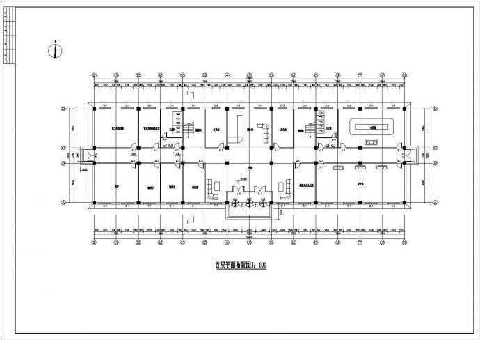 某学校毕业设计5层框架旅馆建筑施工图纸_图1
