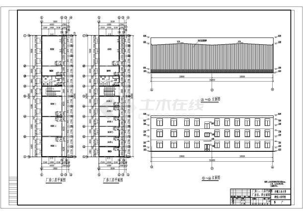 36米双跨钢结构厂房全套建筑结构图纸-图二