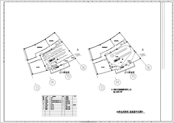 某地区体育场变电所楼电气设计CAD图_图1