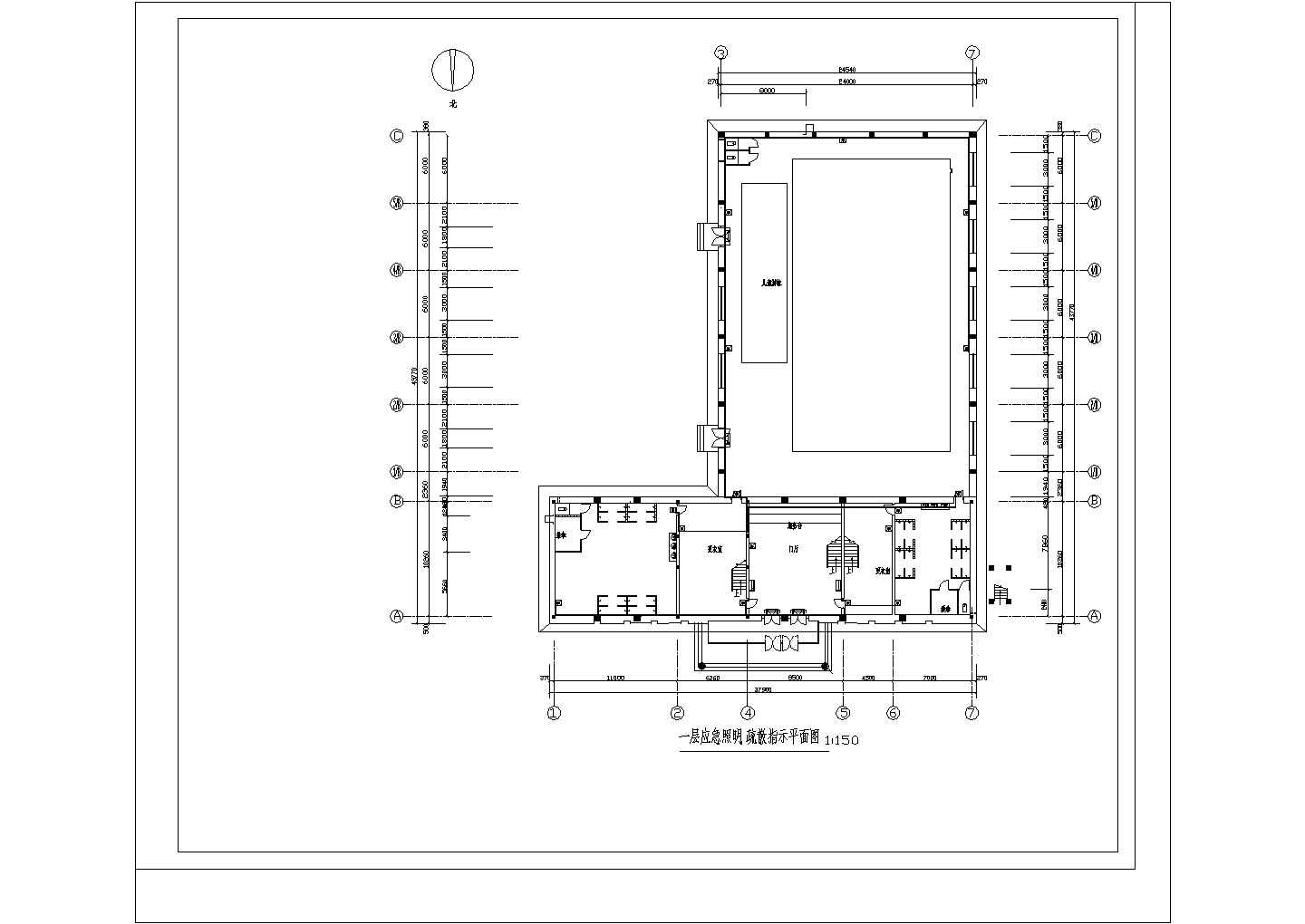 某地区小型游泳馆室内电气设计CAD图
