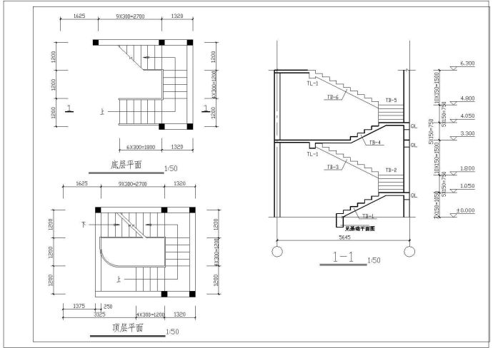 某地区某3层农村房屋设计cad详细施工图纸带效果图_图1