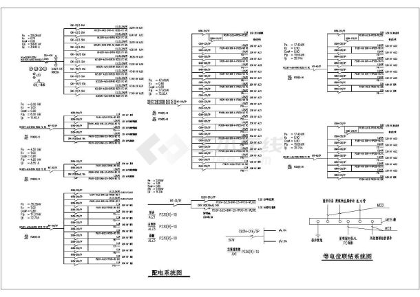 某地区食堂宿舍电气设计cad施工图-图二