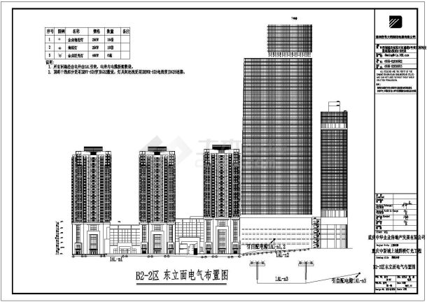 重庆某小区高层住宅室外亮化工程设计方案图-图一