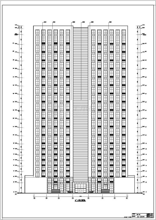 大连市21层框架剪力墙结构公寓楼建筑施工图-图二