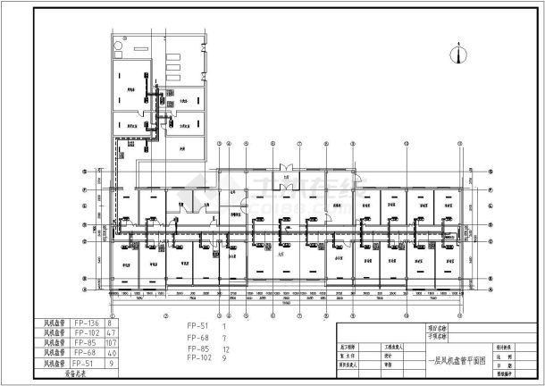 某八层办公楼风机盘管加新风空调系统暖通设计图-图二