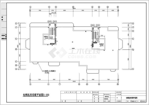 某地区小高层住宅楼户型采暖经典cad施工图纸-图一