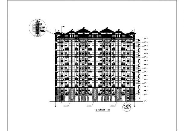 某地十六层框架剪力墙结构住宅建筑施工图-图二