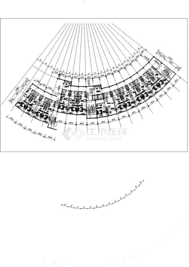 会所综合楼建筑图的完整CAD图纸-图二