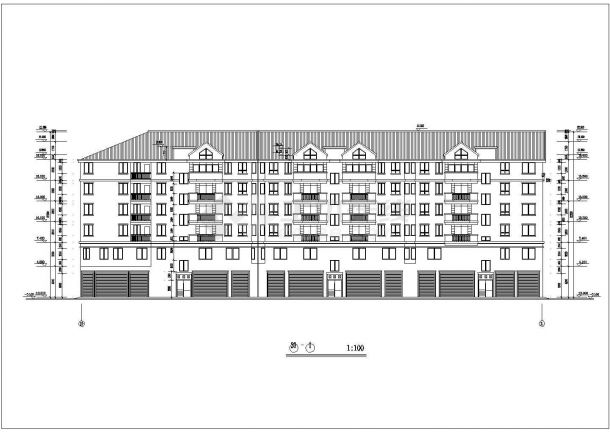 火焰小区A-5-1地块商住楼北栋工程的完整CAD图纸-图二