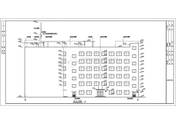 某地六层框架结构综合办公楼建筑设计施工图纸-图一